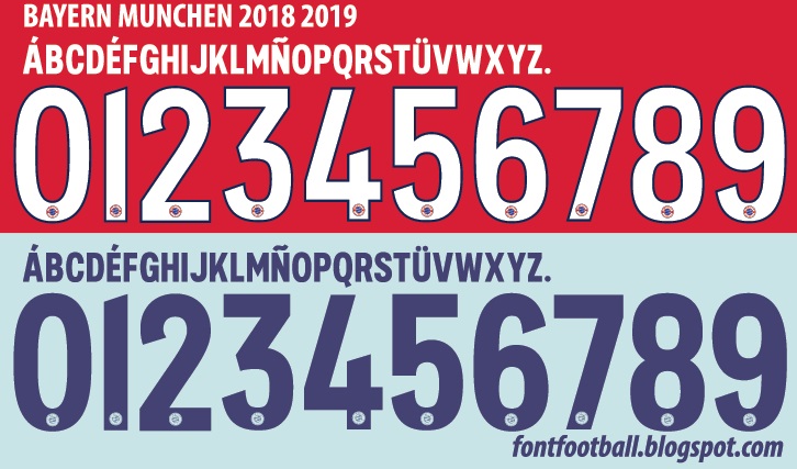 Ejemplo de fuente Bayern Munchen 2018 2019